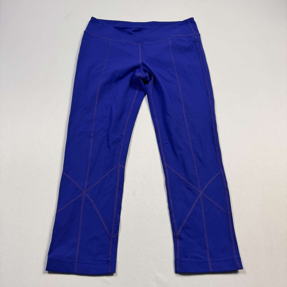 PrAna Pants‎ Womens Medium Blue Ankle Yoga Leggings Stretch Workout Gym